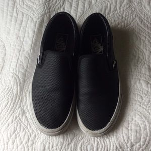 Vans black perforated leather "Asher"